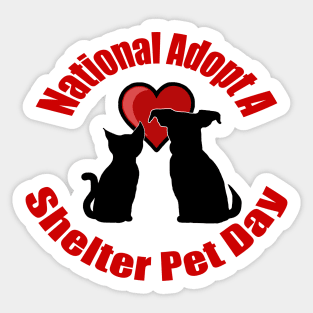 National Adopt A Shelter Pet Day Sticker